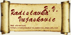Radislavka Vujašković vizit kartica